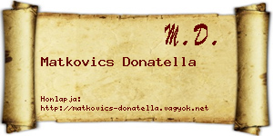 Matkovics Donatella névjegykártya